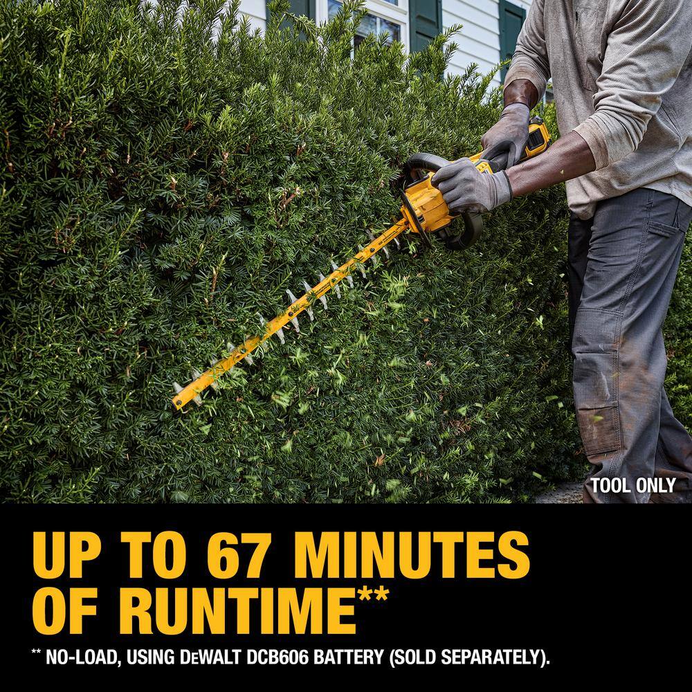 DEWALT DCHT870B FLEXVOLT 60V MAX 26 in. Brushless Cordless Battery Powered Hedge Trimmer (Tool Only) DEWALT DCHT870B FLEXVOLT 60V MAX 26 in. Brushless Cordless Battery Powered Hedge Trimmer (Tool Only) - Image 8