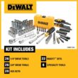 DEWALT DWMT73801 1/4 in. x 3/8 in. Drive Polished Chrome Mechanics Tool Set (108-Piece)