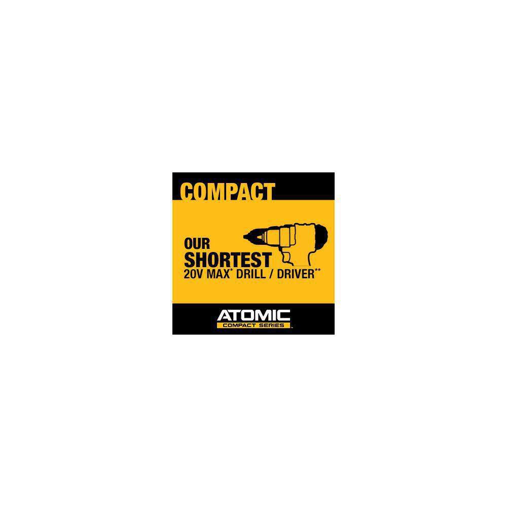 DEWALT DCD794B ATOMIC 20-Volt MAX Brushless Cordless 1/2 in. Drill Driver (Tool-Only) DEWALT DCD794B ATOMIC 20-Volt MAX Brushless Cordless 1/2 in. Drill Driver (Tool-Only) - Image 4
