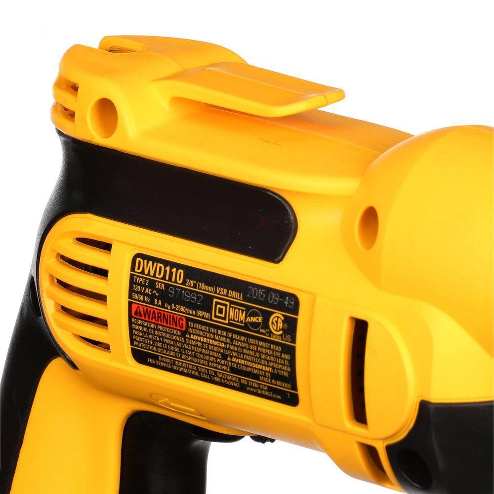 DEWALT 8 Amp Corded 3/8 in. Variable Speed Drill DEWALT 8 Amp Corded 3/8 in. Variable Speed Drill - Image 2