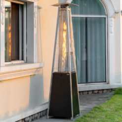 Nuu Garden 48000-BTU Black Steel Floorstanding Liquid Propane Patio Heater