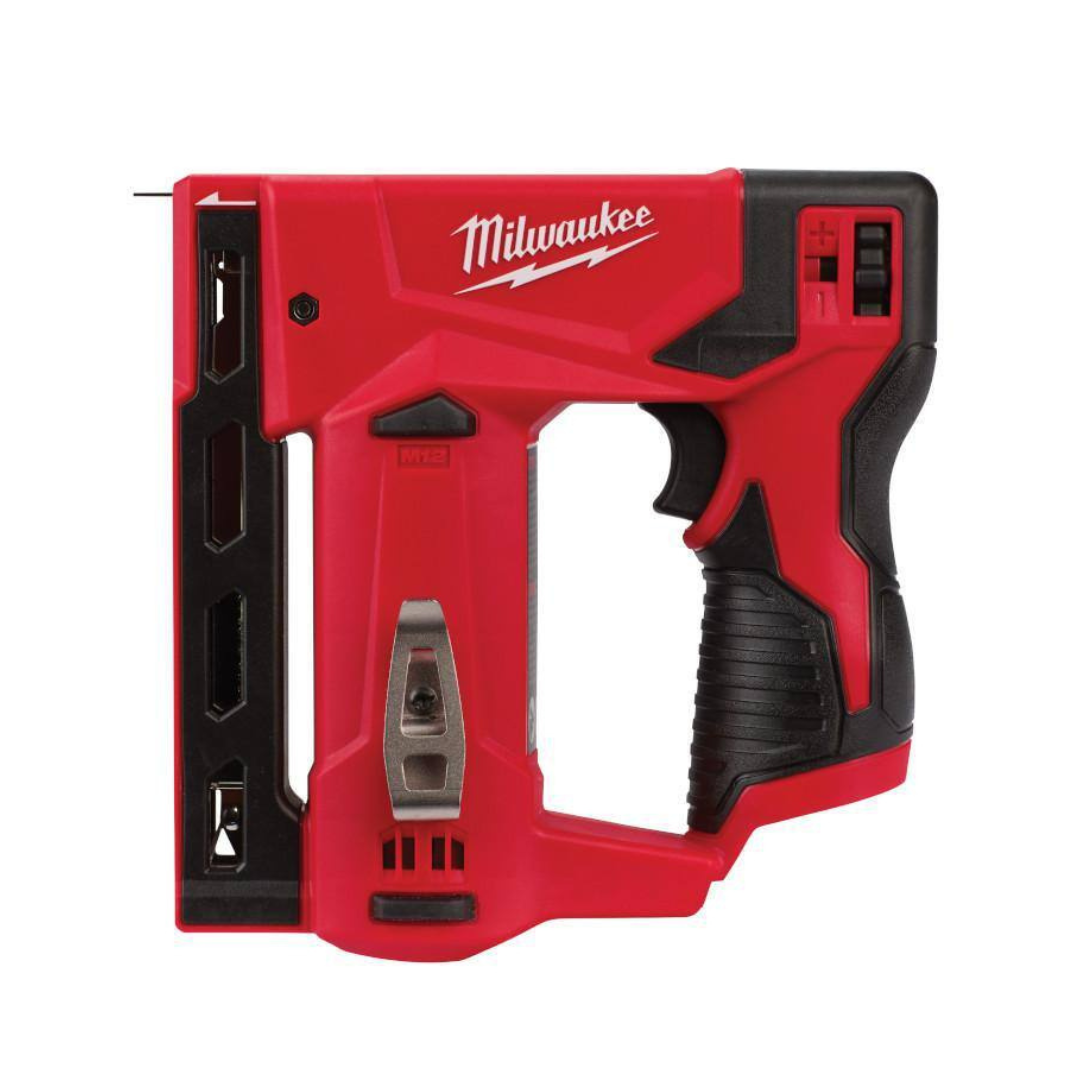 Milwaukee M12 12-Volt Lithium-Ion Cordless 3/8 in. Crown Stapler (Tool-Only) Milwaukee M12 12-Volt Lithium-Ion Cordless 3/8 in. Crown Stapler (Tool-Only)