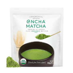 Encha Ceremonial Grade Matcha Powder - First Harvest Organic Japanese Matcha Green Tea Powder, From Uji, Japan (60g/2.12oz)