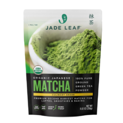 Jade Leaf Matcha Organic Green Tea Powder - Culinary Grade Premium Second Harvest - Authentic Japanese Origin (8.8 Ounce Bulk Resealable Pouch)
