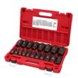 Milwaukee SHOCKWAVE 1/2 in. Drive SAE 6 Point Impact Socket Set (19-Piece)