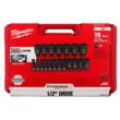 Milwaukee SHOCKWAVE 1/2 in. Drive SAE 6 Point Impact Socket Set (19-Piece)
