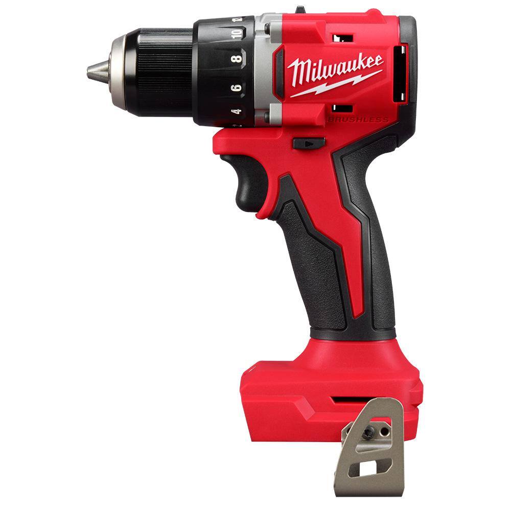 Milwaukee M18 18V Lithium-Ion Brushless Cordless 1/2 in. Compact Drill/Driver (Tool-Only) Milwaukee M18 18V Lithium-Ion Brushless Cordless 1/2 in. Compact Drill/Driver (Tool-Only)