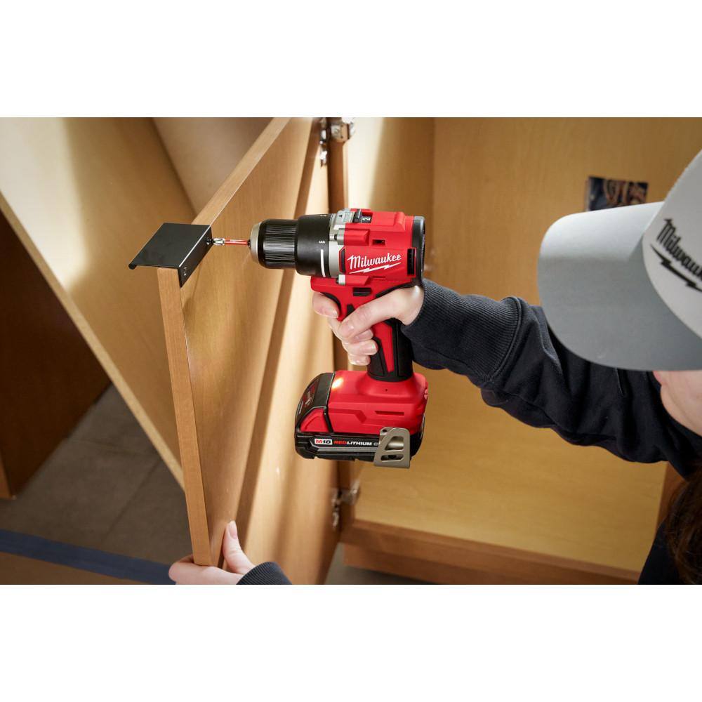 Milwaukee M18 18V Lithium-Ion Brushless Cordless 1/2 in. Compact Drill/Driver (Tool-Only) Milwaukee M18 18V Lithium-Ion Brushless Cordless 1/2 in. Compact Drill/Driver (Tool-Only) - Image 3