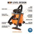 RIDGID HD1600B 16 Gallon 6.5 Peak HP NXT Shop Vac Wet Dry Vacuum with Detachable Blower, Filter, Dust Bags, Hose and Accessories