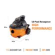 RIDGID 4 Gallon 5.0 Peak HP Portable Shop Vac Wet Dry Vacuum with Fine Dust Filter, Locking Hose and Accessory Attachments