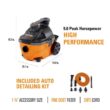 RIDGID WD4070C 4 Gallon 5.0 Peak HP Portable Shop Vac Wet Dry Vacuum with Fine Dust Filter, Hose, Accessories and Car Cleaning Kit RIDGID WD4070C 4 Gallon 5.0 Peak HP Portable Shop Vac Wet Dry Vacuum with Fine Dust Filter, Hose, Accessories and Car Cleaning Kit