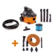 RIDGID WD4070C 4 Gallon 5.0 Peak HP Portable Shop Vac Wet Dry Vacuum with Fine Dust Filter, Hose, Accessories and Car Cleaning Kit