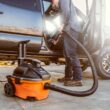 RIDGID WD4070C 4 Gallon 5.0 Peak HP Portable Shop Vac Wet Dry Vacuum with Fine Dust Filter, Hose, Accessories and Car Cleaning Kit RIDGID WD4070C 4 Gallon 5.0 Peak HP Portable Shop Vac Wet Dry Vacuum with Fine Dust Filter, Hose, Accessories and Car Cleaning Kit