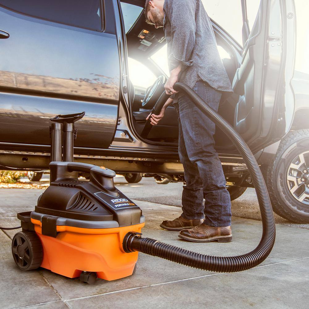 RIDGID WD4070C 4 Gallon 5.0 Peak HP Portable Shop Vac Wet Dry Vacuum with Fine Dust Filter, Hose, Accessories and Car Cleaning Kit RIDGID WD4070C 4 Gallon 5.0 Peak HP Portable Shop Vac Wet Dry Vacuum with Fine Dust Filter, Hose, Accessories and Car Cleaning Kit - Image 4