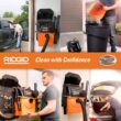 RIDGID WD5500 5 Gal. 5.0 Peak HP Portable Wall Mount Shop Vac Wet Dry Vacuum with Filter, Two Locking Hoses and Accessory Attachments