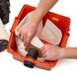 RIDGID WD5500 5 Gal. 5.0 Peak HP Portable Wall Mount Shop Vac Wet Dry Vacuum with Filter, Two Locking Hoses and Accessory Attachments