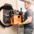 RIDGID WD5500 5 Gal. 5.0 Peak HP Portable Wall Mount Shop Vac Wet Dry Vacuum with Filter, Two Locking Hoses and Accessory Attachments