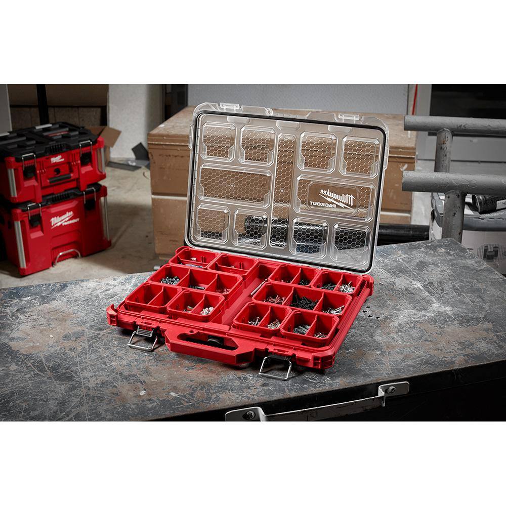 Milwaukee PACKOUT 11-Compartment Low-Profile Impact Resistant Portable Small Parts Organizer Milwaukee PACKOUT 11-Compartment Low-Profile Impact Resistant Portable Small Parts Organizer - Image 9