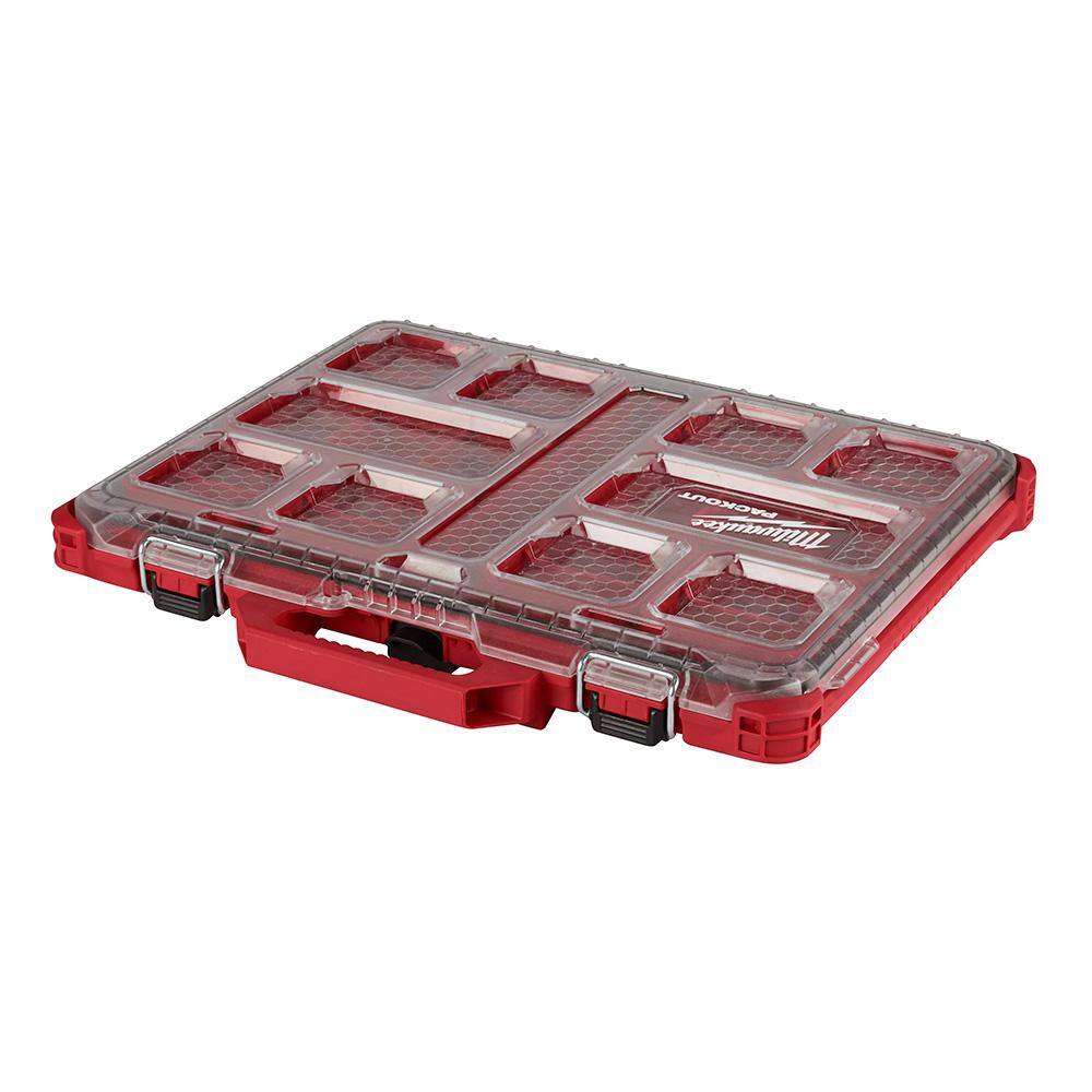 Milwaukee PACKOUT 11-Compartment Low-Profile Impact Resistant Portable Small Parts Organizer Milwaukee PACKOUT 11-Compartment Low-Profile Impact Resistant Portable Small Parts Organizer