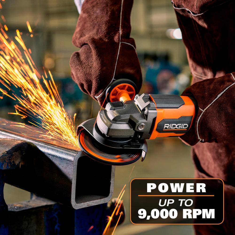 RIDGID 18V Brushless Cordless 4-1/2 in. Paddle Switch Angle Grinder (Tool Only) RIDGID 18V Brushless Cordless 4-1/2 in. Paddle Switch Angle Grinder (Tool Only) - Image 5