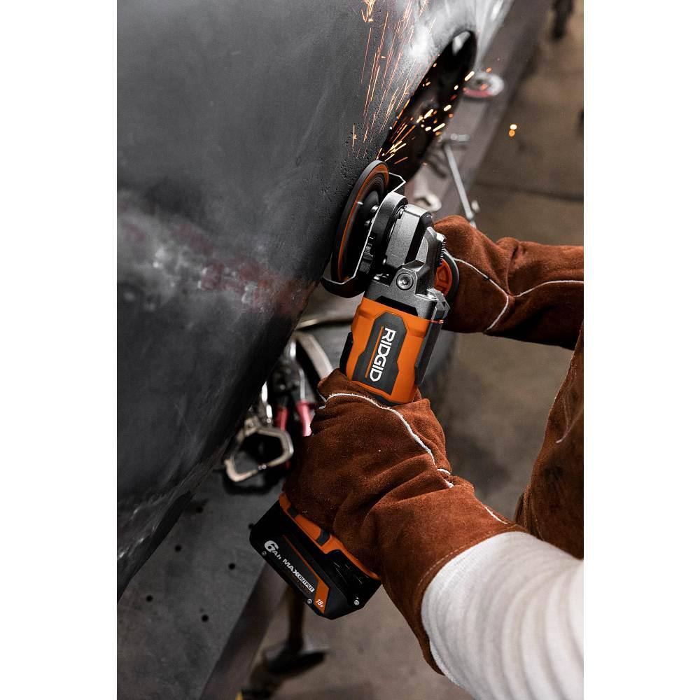 RIDGID 18V Brushless Cordless 4-1/2 in. Paddle Switch Angle Grinder (Tool Only) RIDGID 18V Brushless Cordless 4-1/2 in. Paddle Switch Angle Grinder (Tool Only) - Image 8