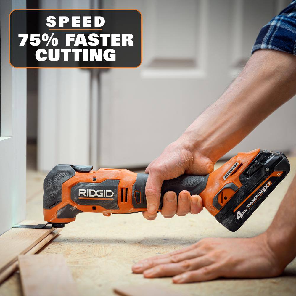 RIDGID 18V Brushless Cordless Multi-Tool (Tool Only) RIDGID 18V Brushless Cordless Multi-Tool (Tool Only) - Image 4