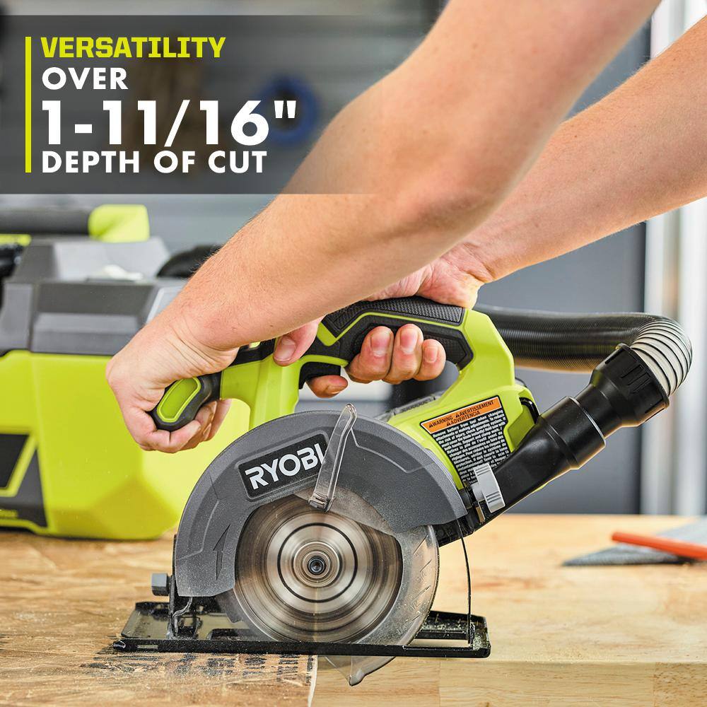RYOBI ONE+ 18V Lithium-Ion Kit with 2.0 Ah and 4.0 Ah Batteries, Charger, and Free ONE+ 18V Cordless 5-1/2 in. Circular Saw RYOBI ONE+ 18V Lithium-Ion Kit with 2.0 Ah and 4.0 Ah Batteries, Charger, and Free ONE+ 18V Cordless 5-1/2 in. Circular Saw - Image 7
