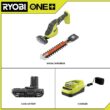 RYOBI ONE+ 18V Cordless Grass Shear and Shrubber Trimmer with 2.0 Ah Battery and Charger
