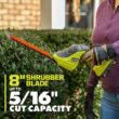 RYOBI ONE+ 18V Cordless Grass Shear and Shrubber Trimmer with 2.0 Ah Battery and Charger