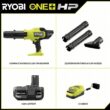 RYOBI ONE+ HP 18V Brushless Cordless 220 CFM 140 MPH Compact Blower with 4.0 Ah Battery & Charger
