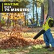 RYOBI 40V 120 MPH 550 CFM Cordless Battery Blower With 4.0 Ah Battery and Charger RYOBI 40V 120 MPH 550 CFM Cordless Battery Blower With 4.0 Ah Battery and Charger