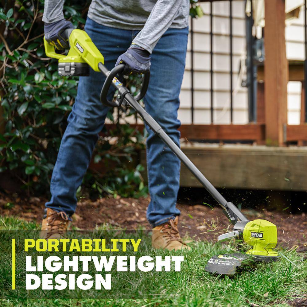 RYOBI ONE+ 18V 13 in. Cordless Battery String Trimmer/Edger with Extra 3-Pack of Spools (Tool Only) RYOBI ONE+ 18V 13 in. Cordless Battery String Trimmer/Edger with Extra 3-Pack of Spools (Tool Only) - Image 8