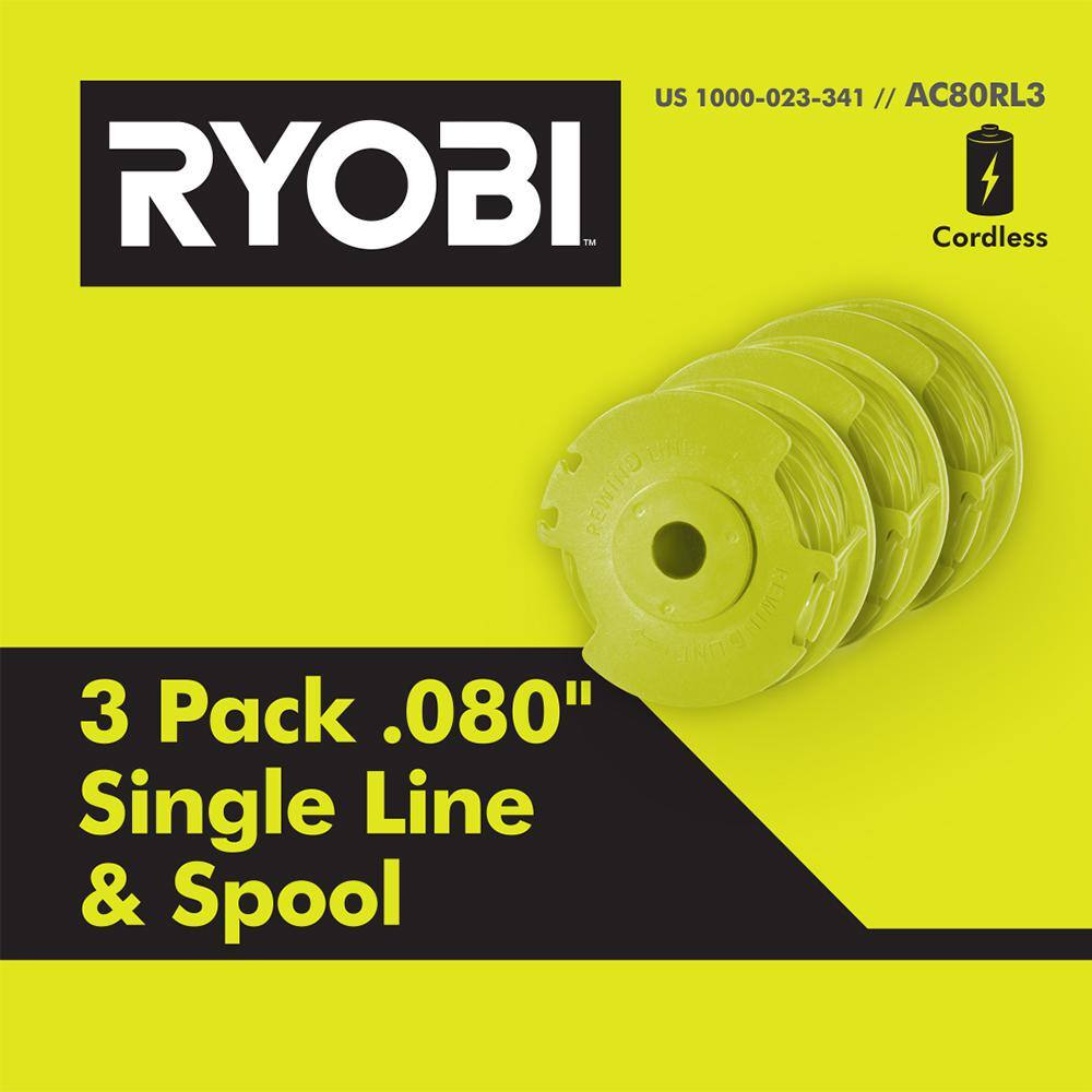 RYOBI ONE+ 18V 13 in. Cordless Battery String Trimmer/Edger with Extra 3-Pack of Spools (Tool Only) RYOBI ONE+ 18V 13 in. Cordless Battery String Trimmer/Edger with Extra 3-Pack of Spools (Tool Only) - Image 3