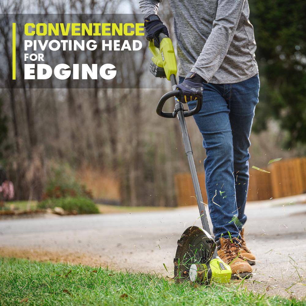 RYOBI ONE+ 18V 13 in. Cordless Battery String Trimmer/Edger with Extra 3-Pack of Spools (Tool Only) RYOBI ONE+ 18V 13 in. Cordless Battery String Trimmer/Edger with Extra 3-Pack of Spools (Tool Only) - Image 7