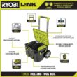 RYOBI LINK Rolling Tool Box with LINK Medium Tool Box and LINK Tool Crate