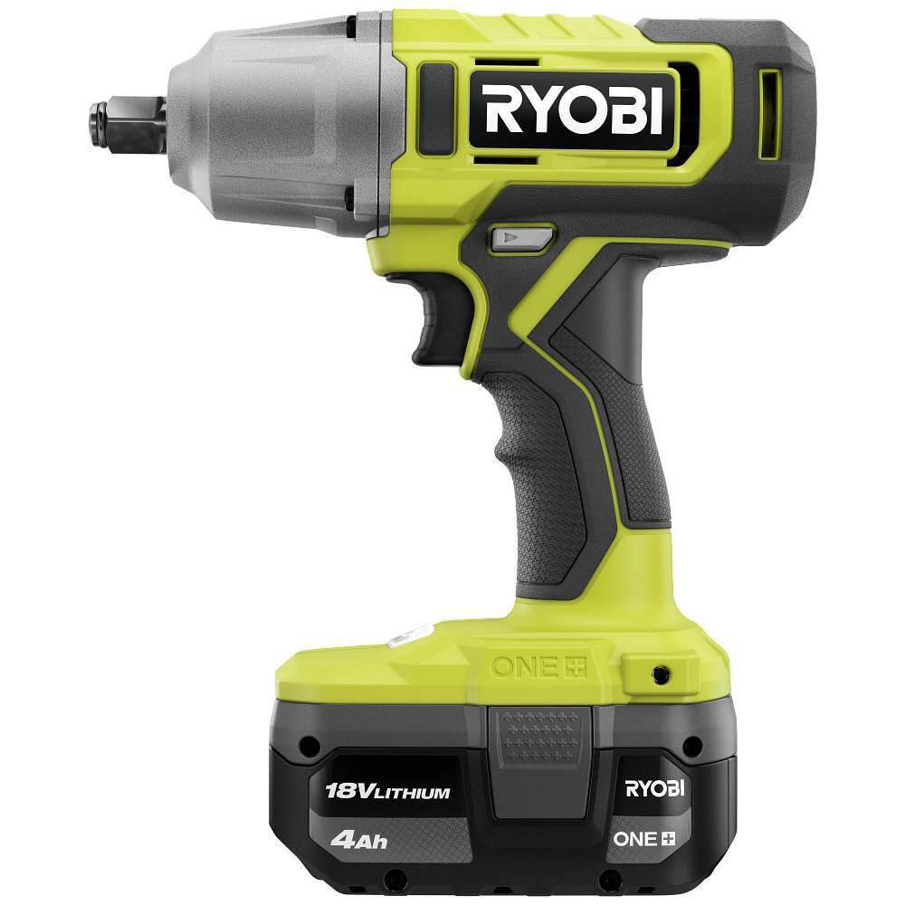 RYOBI ONE+ 18V Cordless 1/2 in. Impact Wrench Kit with 4.0 Ah Battery and Charger RYOBI ONE+ 18V Cordless 1/2 in. Impact Wrench Kit with 4.0 Ah Battery and Charger - Image 8