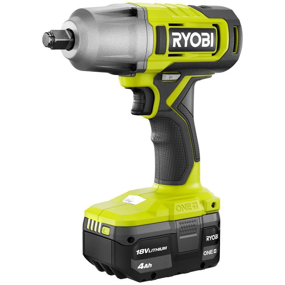 RYOBI ONE+ 18V Cordless 1/2 in. Impact Wrench Kit with 4.0 Ah Battery and Charger RYOBI ONE+ 18V Cordless 1/2 in. Impact Wrench Kit with 4.0 Ah Battery and Charger - Image 9