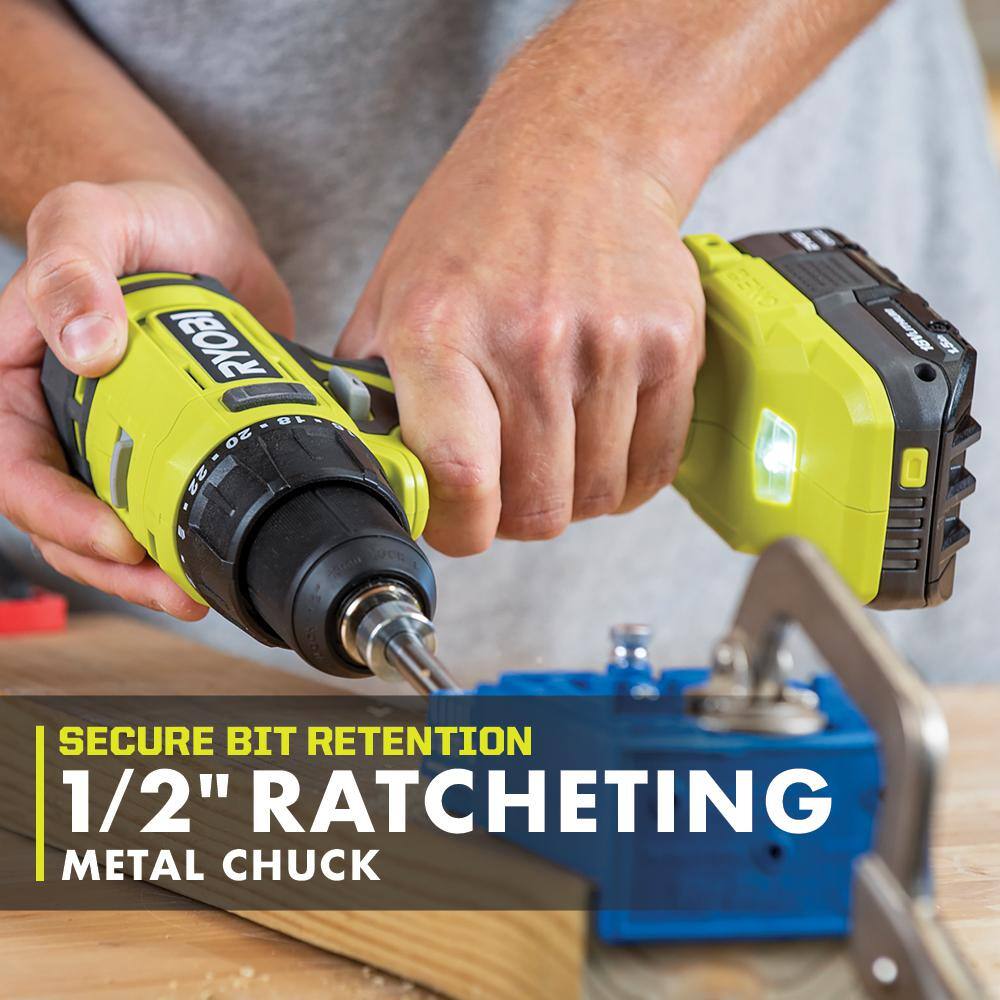 RYOBI ONE+ 18V Cordless 1/2 in. Drill/Driver (Tool Only) RYOBI ONE+ 18V Cordless 1/2 in. Drill/Driver (Tool Only) - Image 10