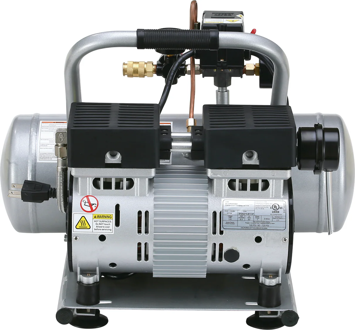 California Air Tools 2-Gallon Stationary Electric 120 PSI Horizontal Air Compressor California Air Tools 2-Gallon Stationary Electric 120 PSI Horizontal Air Compressor - Image 4