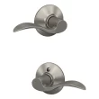 Schlage Camelot Satin Nickel Electronic Deadbolt and Handleset with Keypad