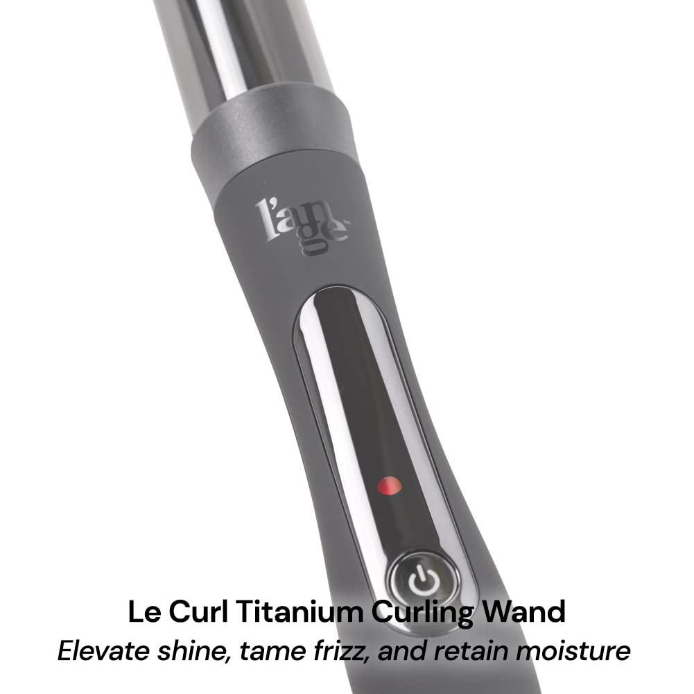 L'ANGE HAIR Le Curl Titanium Curling Wand, Professional Curling Iron for All Hair Types, Clip Free Hair Curler, Black 1.25” (32MM) L'ANGE HAIR Le Curl Titanium Curling Wand, Professional Curling Iron for All Hair Types, Clip Free Hair Curler, Black 1.25” (32MM) - Image 3