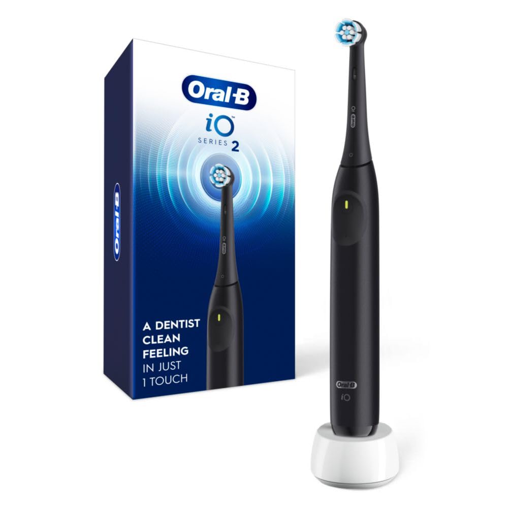 Oral-B iO Series 2 Rechargeable Electric Powered Toothbrush, Night Black with 1 Gentle Care Brush Head Oral-B iO Series 2 Rechargeable Electric Powered Toothbrush, Night Black with 1 Gentle Care Brush Head
