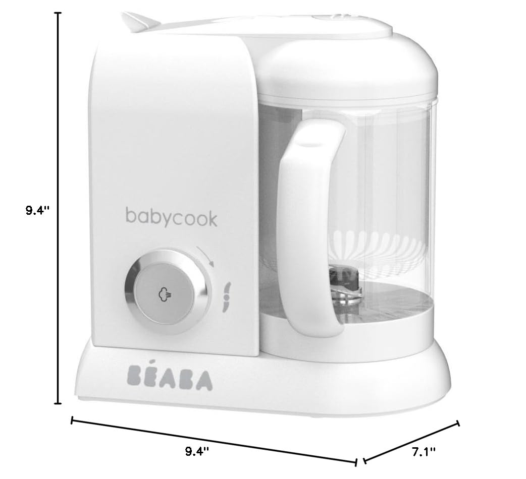 BEABA Babycook Solo 4 in 1 Baby Food Maker, Puree Steamer and Blender for Purees, Grinder with Auto Steam Cooking, White BEABA Babycook Solo 4 in 1 Baby Food Maker, Puree Steamer and Blender for Purees, Grinder with Auto Steam Cooking, White - Image 2
