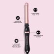 Beachwaver B1 Rotating Curling Iron - Automatic 1 Inch Ceramic Curling Iron, Dual Voltage (BW160) in Midnight Rose
