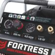 FORTRESS 4 Gallon, 200 PSI High Performance Oil-Free Hand Carry Jobsite Air Compressor FORTRESS 4 Gallon, 200 PSI High Performance Oil-Free Hand Carry Jobsite Air Compressor