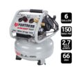 FORTRESS 6 Gallon, 150 PSI Ultra Quiet Oil-Free Pancake Jobsite Air Compressor