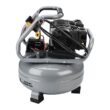 FORTRESS 6 Gallon, 150 PSI Ultra Quiet Oil-Free Pancake Jobsite Air Compressor