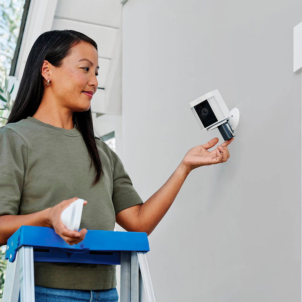 Ring Spotlight Cam Plus, Battery-operated - Smart Security Video Camera with 2 Motion-Activated LED Spotlights, 2-Way Talk, White Ring Spotlight Cam Plus, Battery-operated - Smart Security Video Camera with 2 Motion-Activated LED Spotlights, 2-Way Talk, White - Image 2