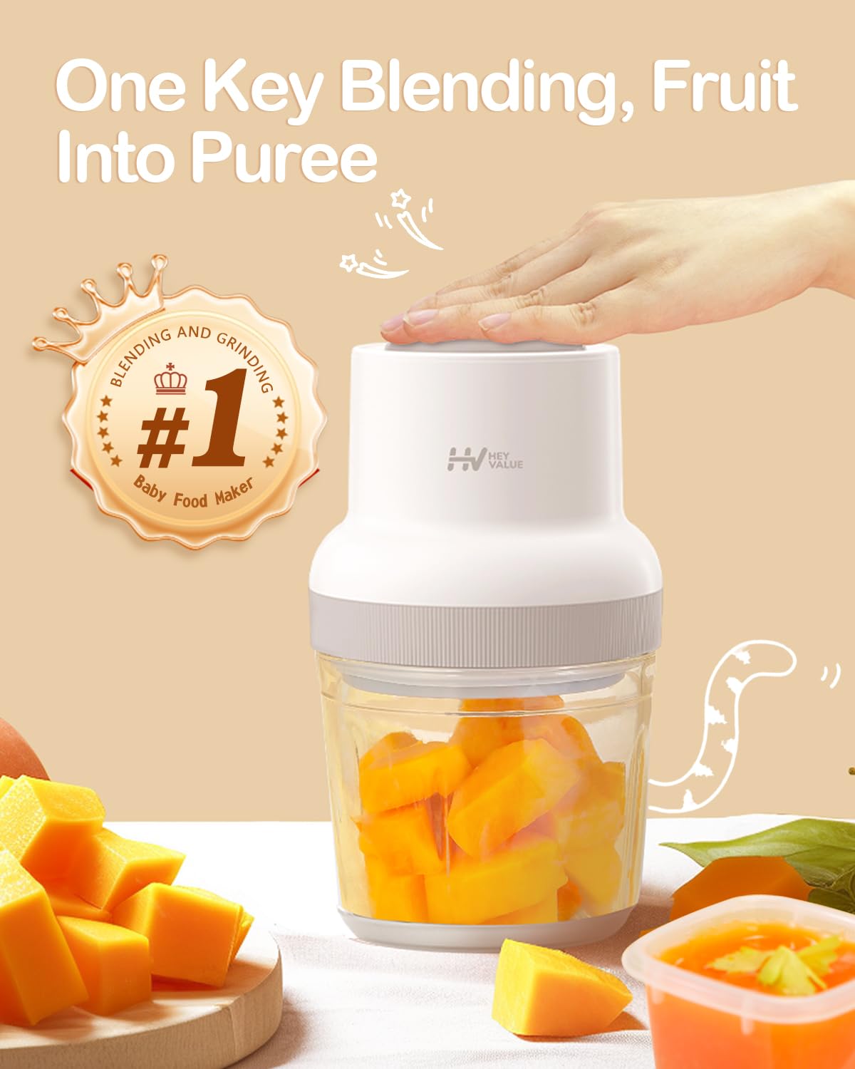 HEYVALUE Baby Food Maker, HEYVALUE 13-in-1 Baby Food Processor Set for Baby Food (Gray) HEYVALUE Baby Food Maker, HEYVALUE 13-in-1 Baby Food Processor Set for Baby Food (Gray) - Image 7