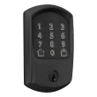 Schlage Encode Greenwich Matte Black Smart Lock Electronic Deadbolt with Wifi Bluetooth Touchscreen Keypad